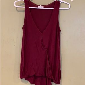 Burgundy top